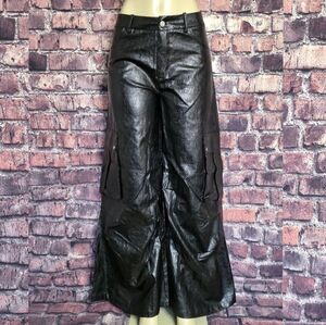 Sophie Faux Leather Cargo Pants